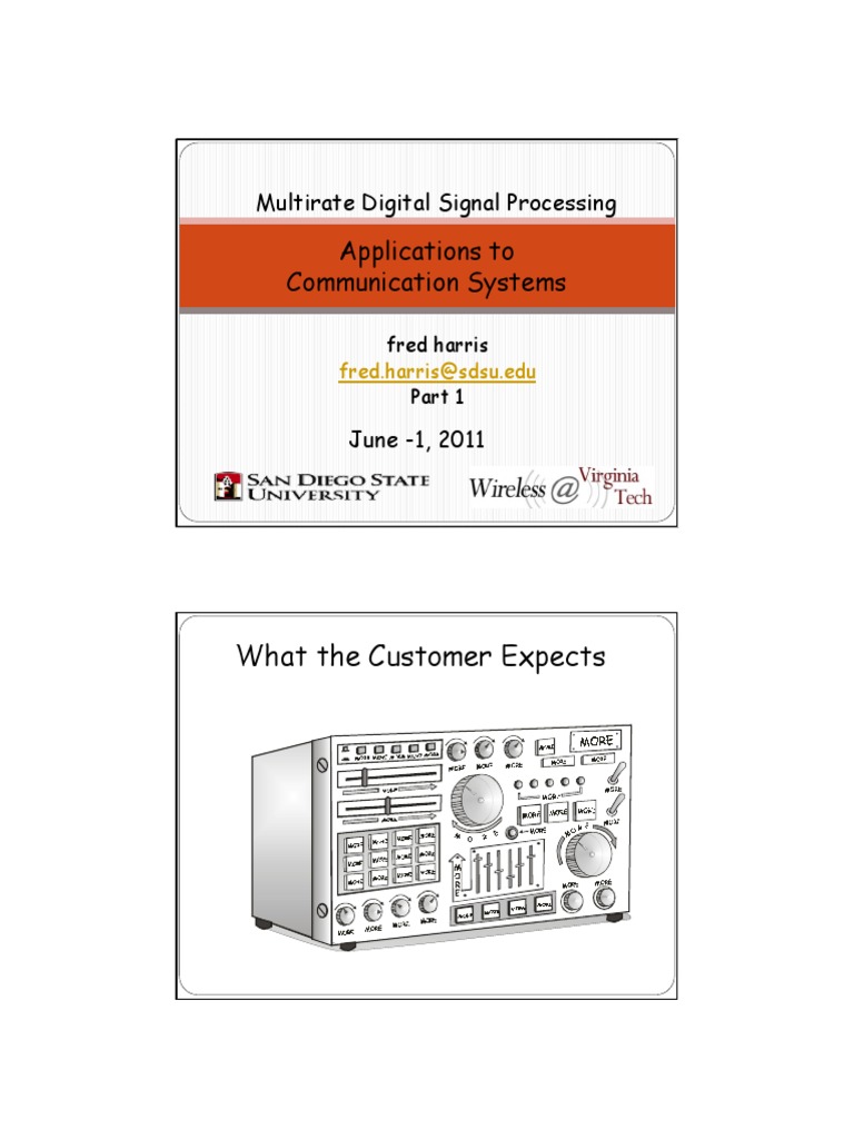 Fred Harris Multirate DSP Part 1 - Virginia Tech Tutorial ...