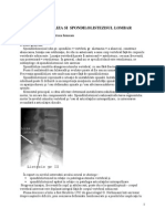Spondiloliza Si Spondilolistezisul Lombar PDF