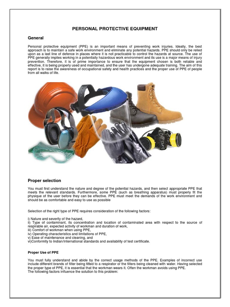 Essential Guide to Personal Protective Equipment | PDF | Personal ...