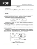 Catalysis Notes PDF