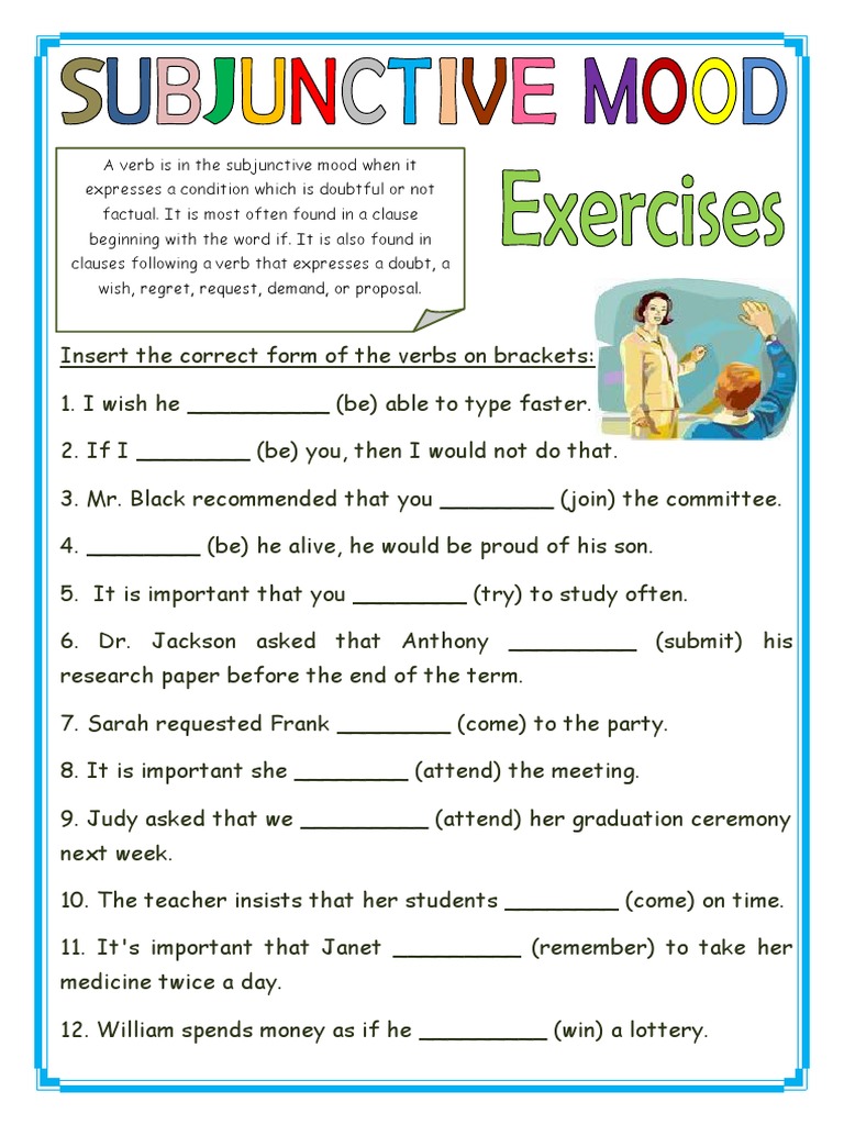 subjunctive-mood-exercise-pdf