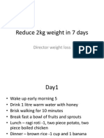 Reduce 2kg Weight in 7 Days