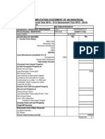 Tax Computation Statement Analysis