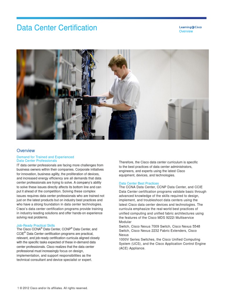 Data Center Specialist Certifications Overview – FYWE