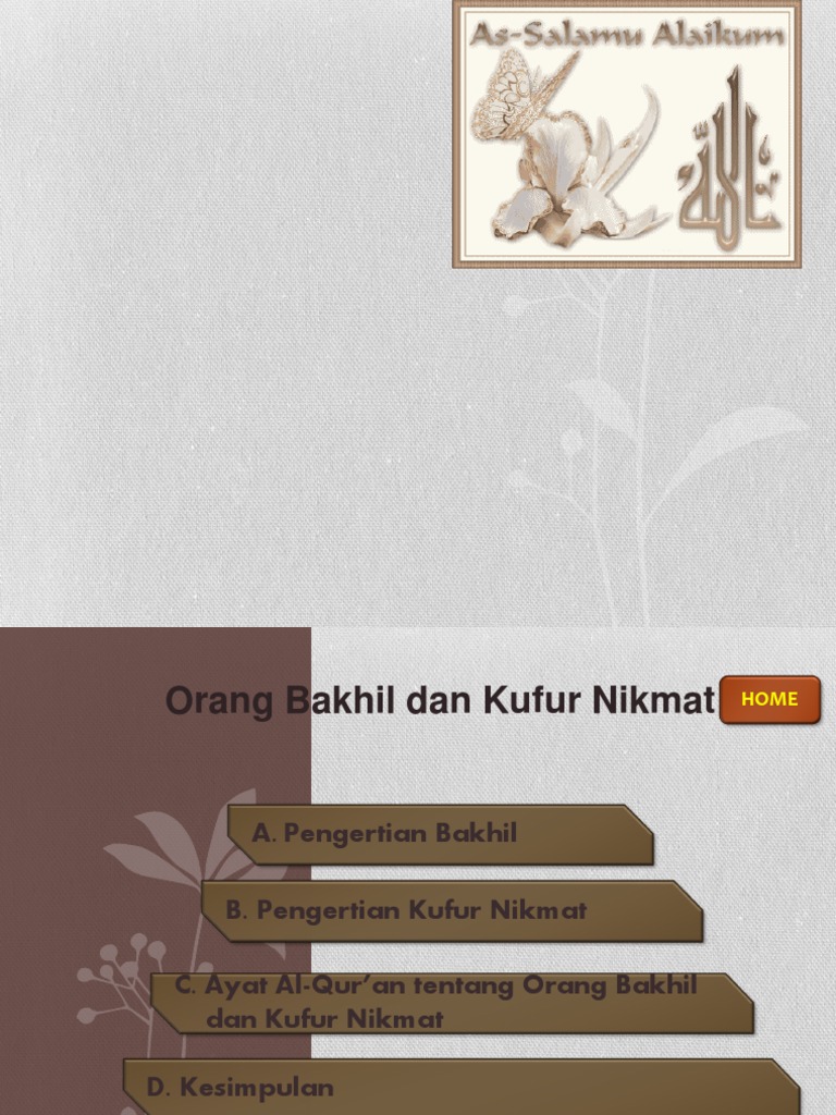 Orang Bakhil Dan Kufur Nikmat Pdf