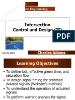 Intersection Control and designII