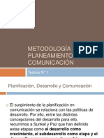 2012 Teórico 1 Metodología Del Planeamiento en Comunicación