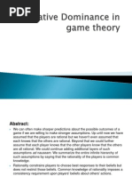 Iterative Dominance in Game Theory-I