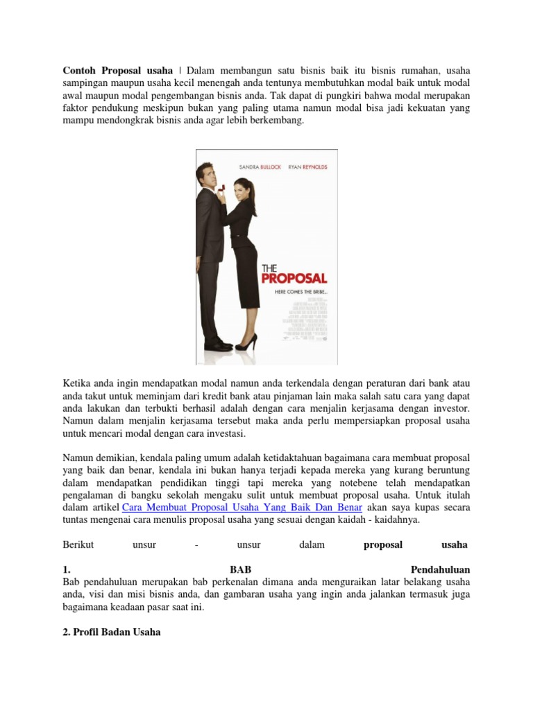 Contoh Proposal Usaha Docx