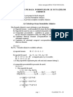 Calcule Pe Baza Formulelor Chimice