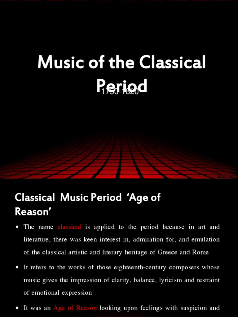 Classical Music Period (Introduction) PDF Classical Period (Music