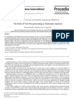 The Role of Text Pre-Processing in Sentiment Analysis: Information Technology and Quantitative Management (ITQM2013)