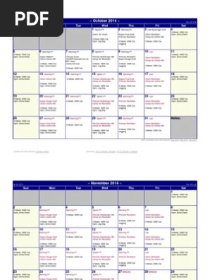 October 2014 Calendar