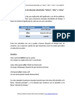 2.5. - Significado y Usos de Las Clausulas Adverbiales "Before", "After" y "When" PDF