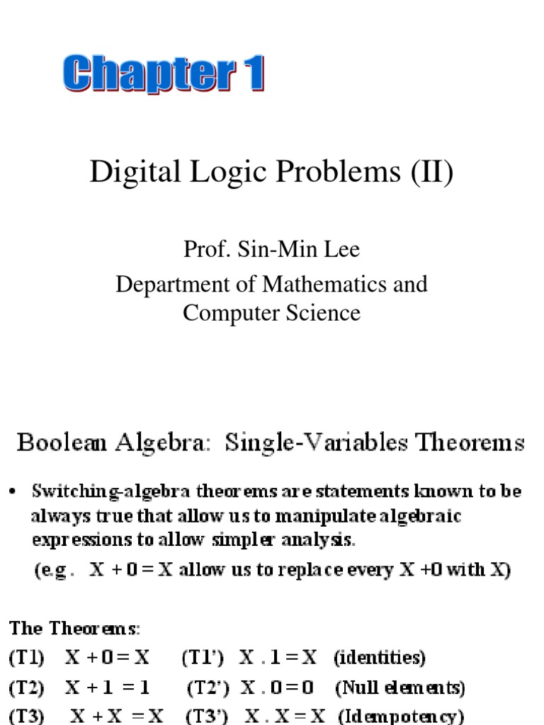 Digital Logic Problems | PDF | Logic | Mathematical Logic