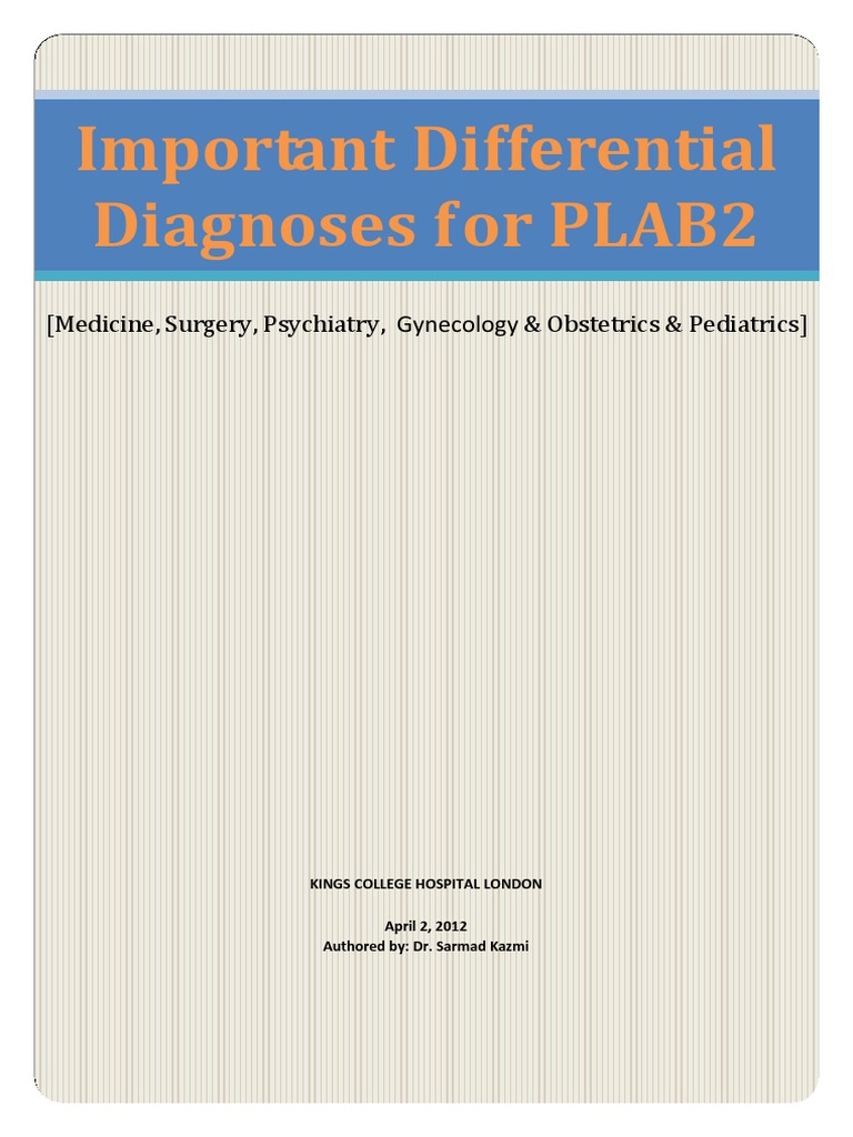 Differential Diagnosis Urinary Tract Infection Medical Specialties