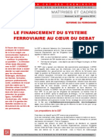 LE FINANCEMENT DU SYSTEME  FERROVIAIRE AU CŒUR DU DEBAT 