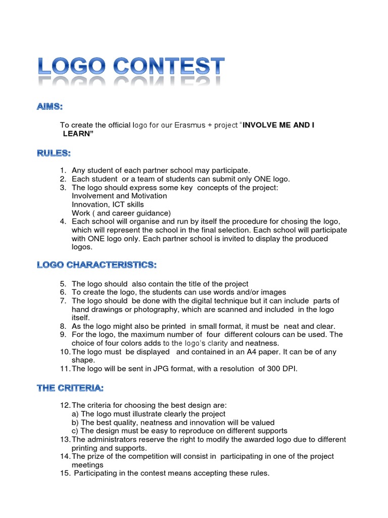 Logo Contest Rules | PDF | Logos