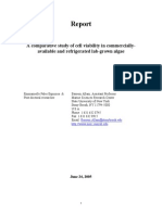 A Comparative Study of Cell Viability in Commercially - Available and Refrigerated Lab-Grown Algae