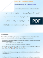 Equilibres de Complexation