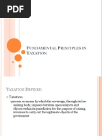 Fundamental Principles in Taxation