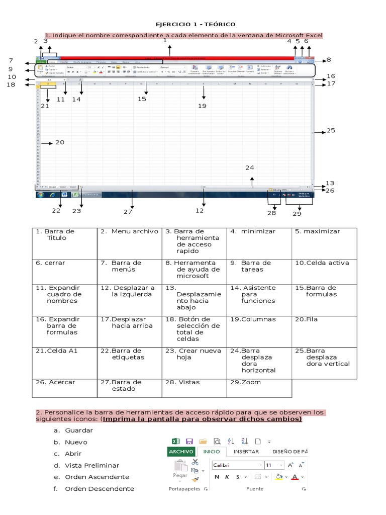 Entorno Excel 2010 Ejercicio | PDF | Hoja de cálculo | Microsoft Excel