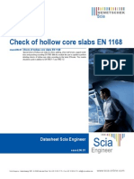 Hollow core slab checks according EN 1168