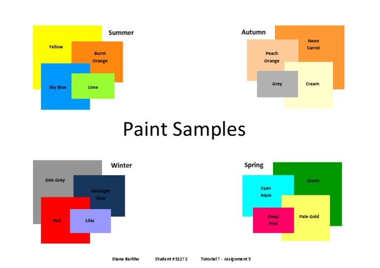 Seasonal Paint Color Samples | PDF
