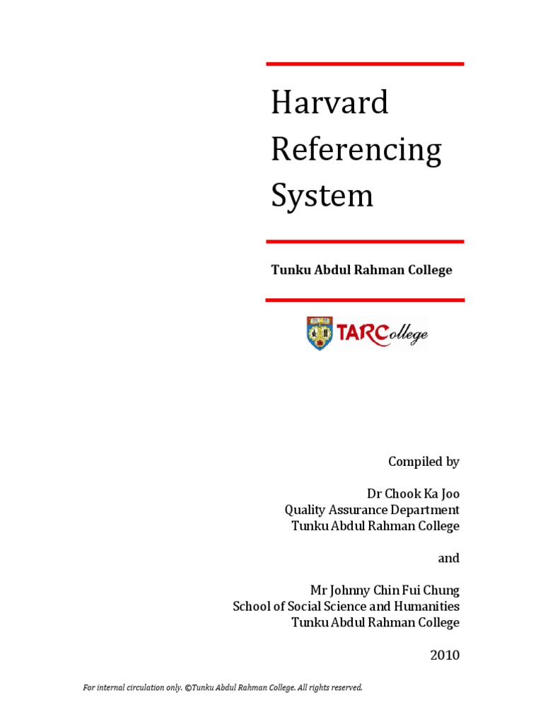 Harvard Referencing Guide for Students | PDF | Citation | Malaysia