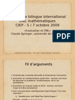 Séminaire Bilingue International DNL Mathématiques CIEP 