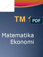 Dasar Dasar Matematika Ekonomi