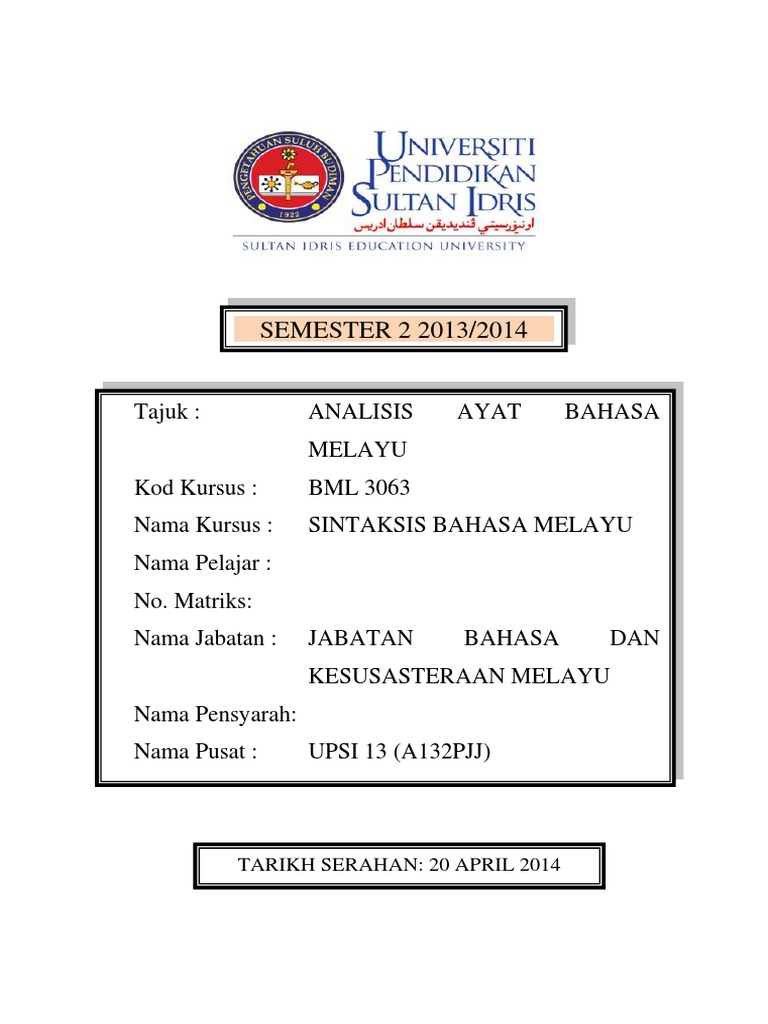 Analisis Ayat Berdasarkan Petikan Pdf