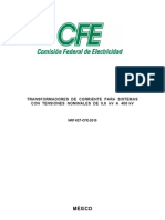 Nrf-027-Cfe Transformadores de Corriente Para Sistemas Con Tension Nominales de 0.6 Kv a 400 Kv