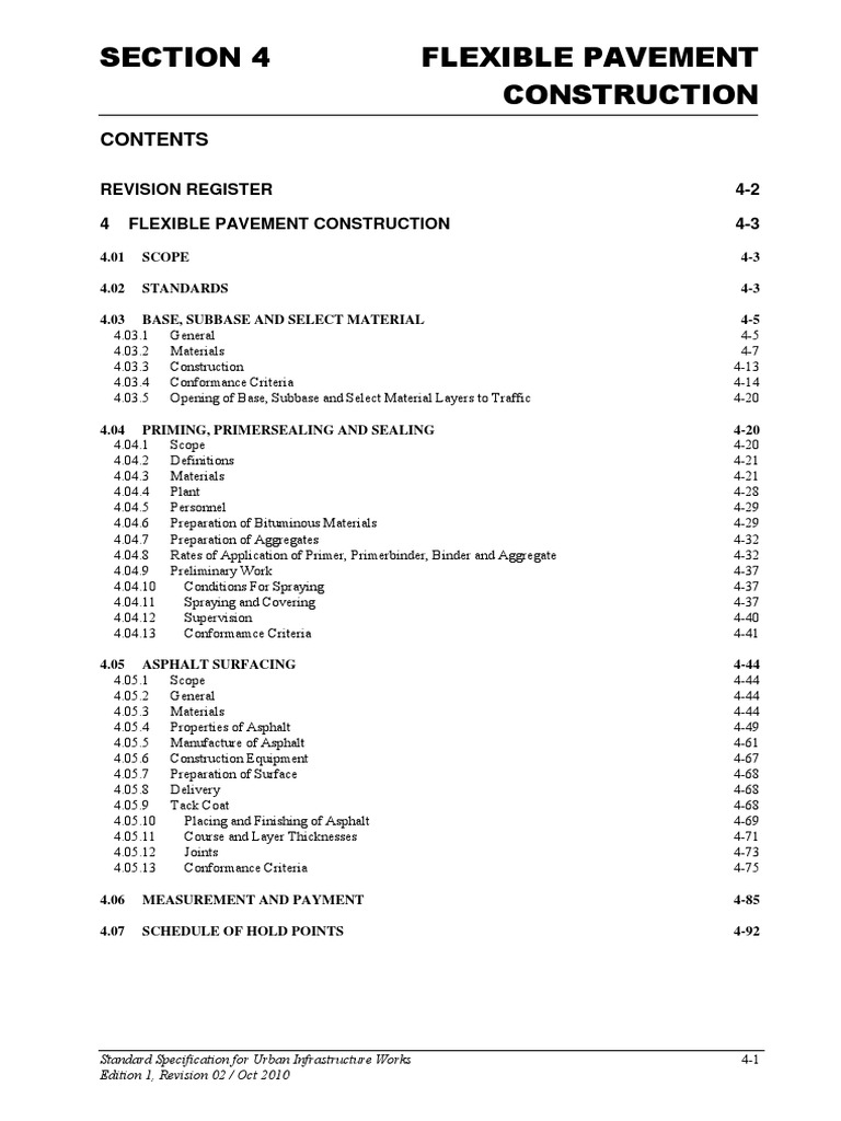 Flexible Pavement Construction Standards | PDF | Road Surface | Asphalt