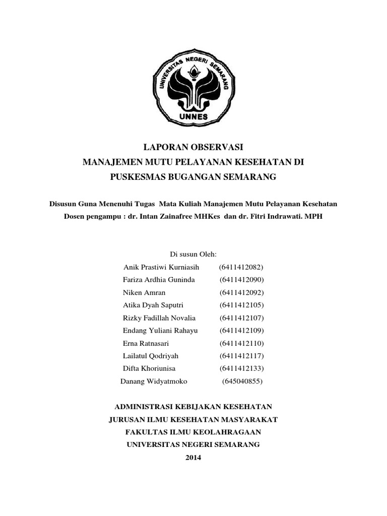 Laporan Observasi Puskesmas Bugangan 2