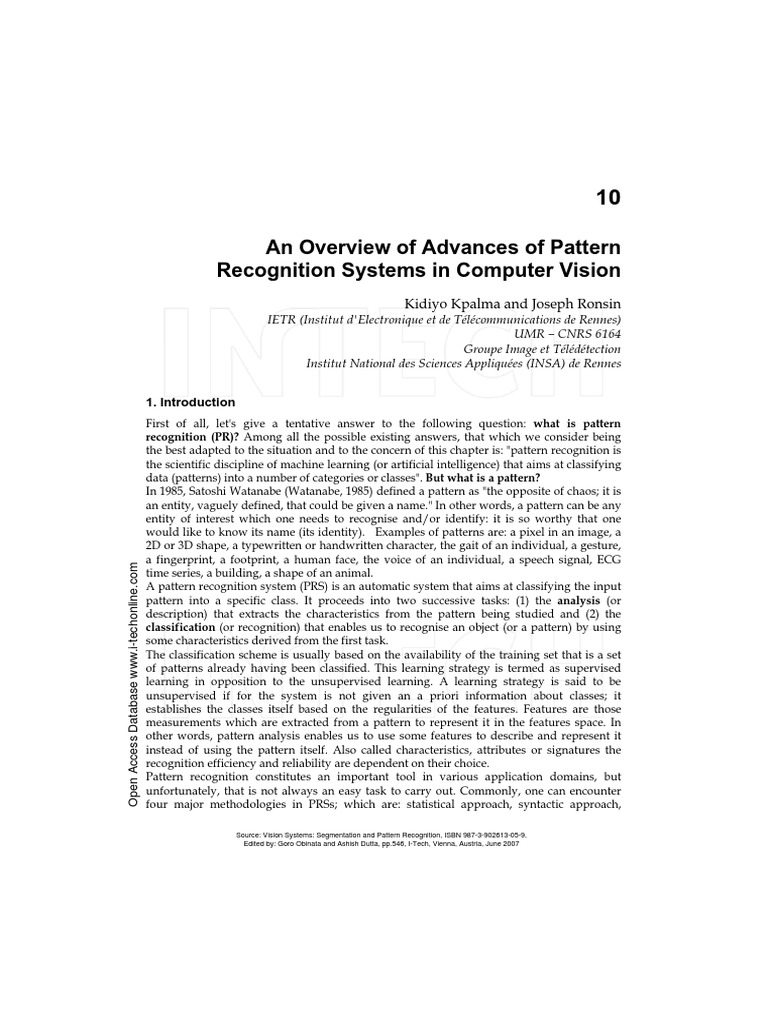 An Overview of Advances of Pattern Recognition Systems in Computer ...