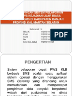 Pengembangan Sistem Pelaporan Cepat Pws Kejadian Luar Biasa