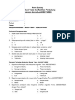 Form Survey Fasilitas Pendukung