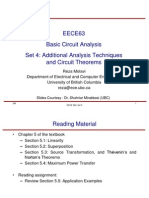 EECE63 Basic Circuit Analysis Set 4: Additional Analysis Techniques and Circuit Theorems