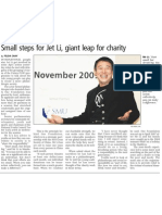 Small Steps For Jet Li, Giant Leap For Charity, 13 Nov 2009, Business Times