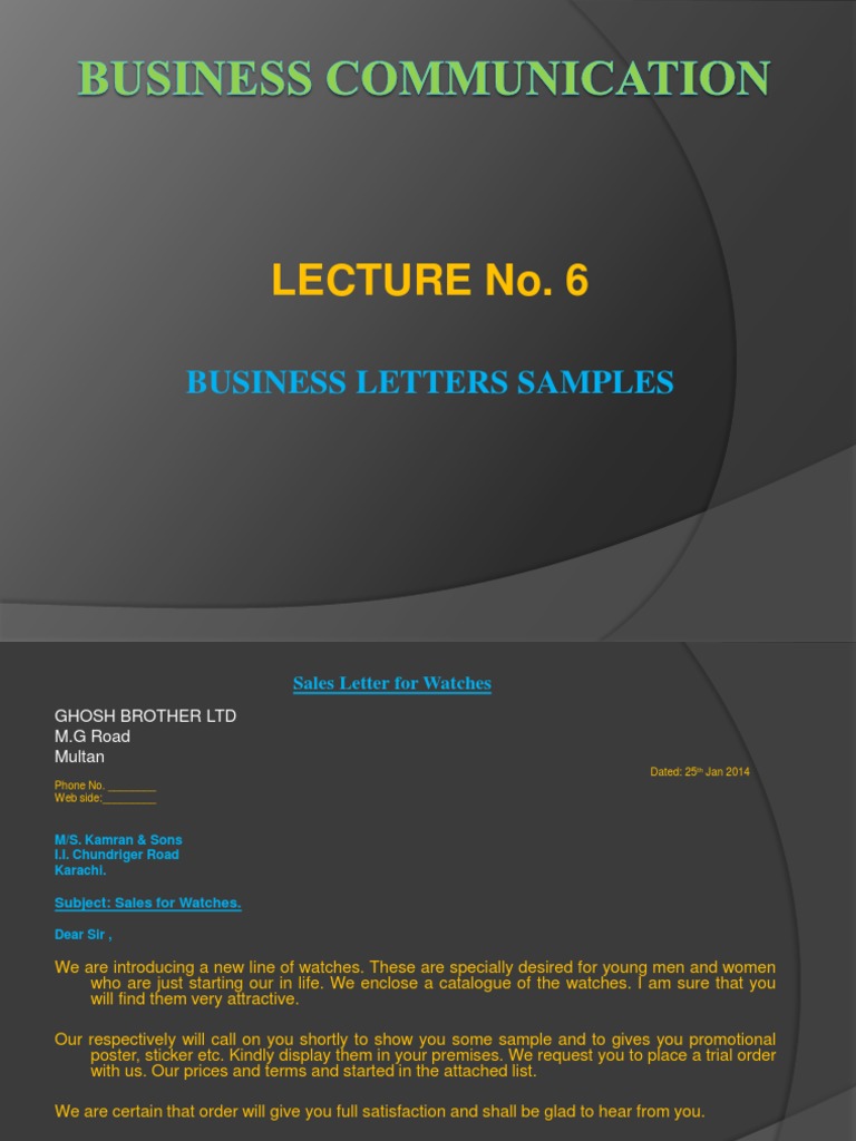 Different Letters Samples | PDF | Business