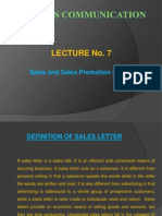 Sales and Sales Promotion Letters