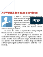 New Fund For Care Services, 6 Nov 2009, The New Paper