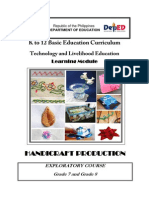 K To 12 Handicrafts Learning Module