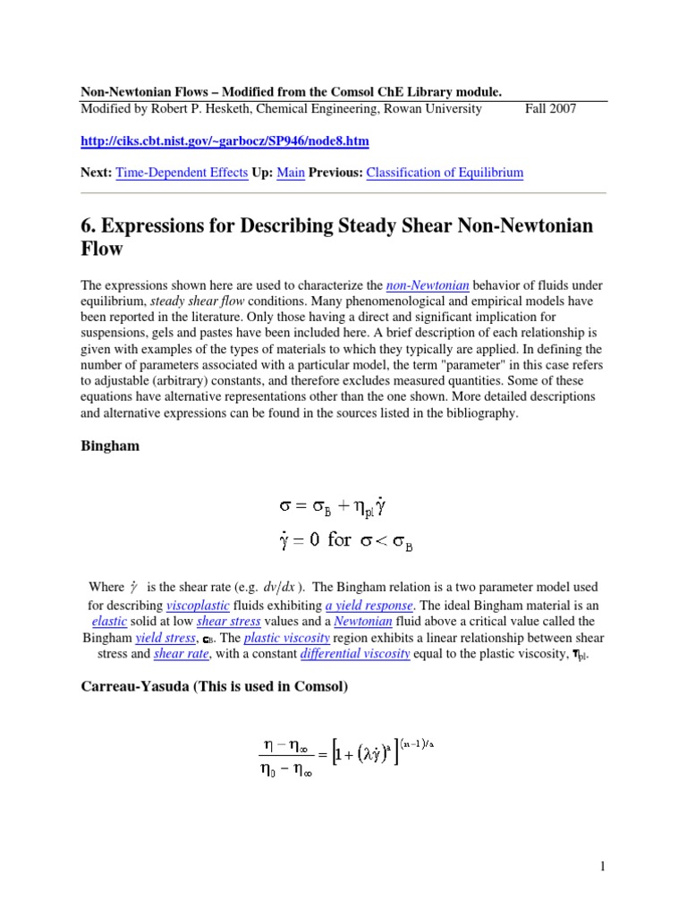 Non Newtonian Fluids | PDF