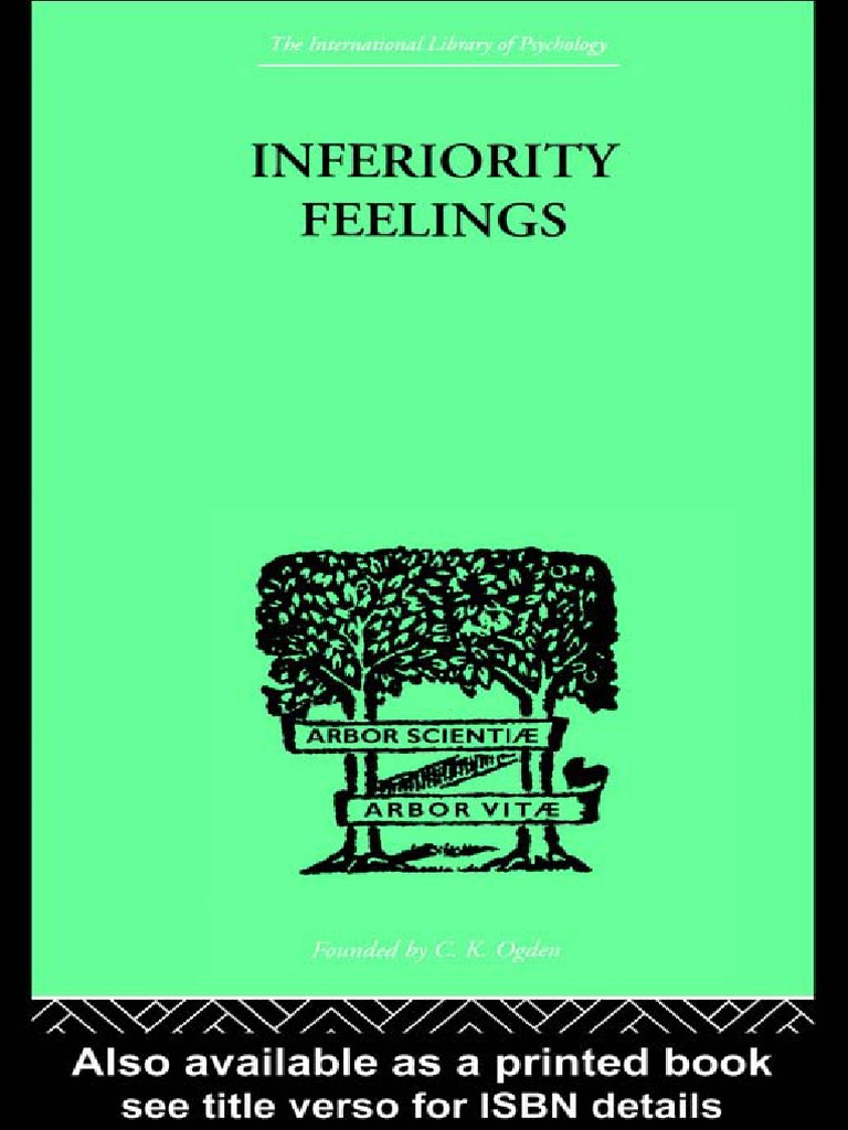 Inferiority Feelings PDF Bourgeoisie Psychology