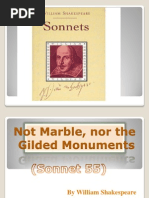 Not Marble Nor The Gilded Monuments