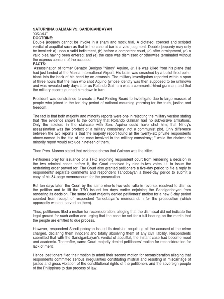 Marcos Vs. Sandiganbayan Case Digest