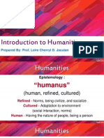 Lesson 1-Introduction To Humanities