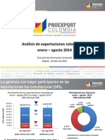 2014-10-03 Analisis de Exportaciones Colombianas Ene-Ago 2013-2014